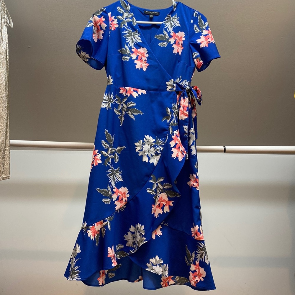 Banana Republic floral wrap dress
